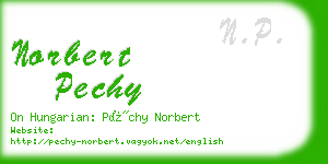 norbert pechy business card